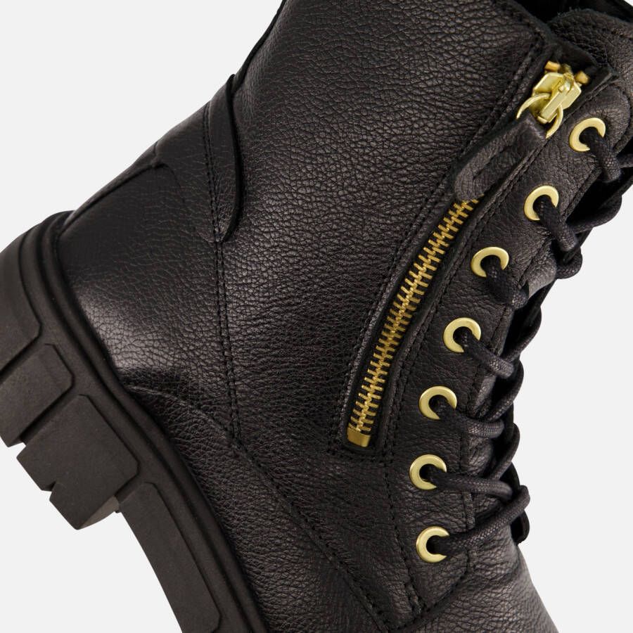 Feyn Paige29 Veterboots zwart Leer