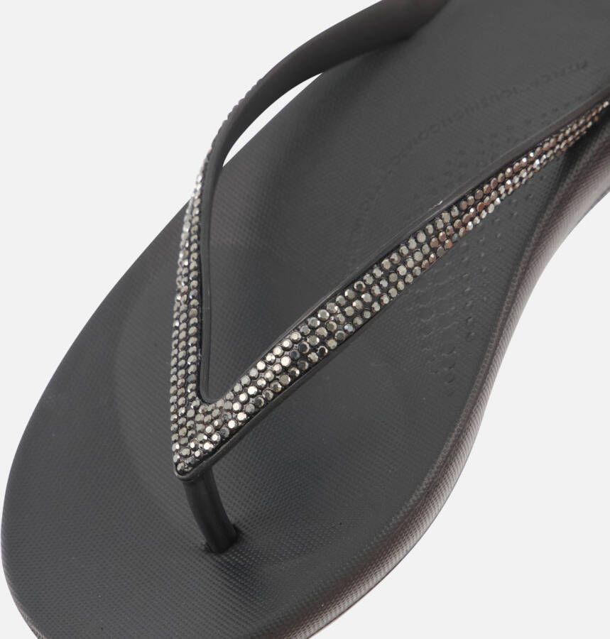 FitFlop iQushion Sparkle Slippers zwart Textiel