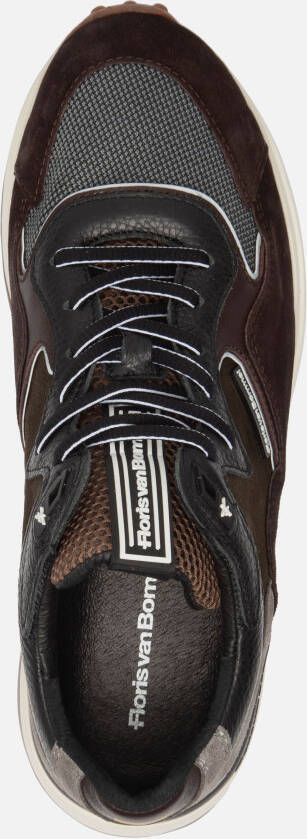 Floris van Bommel Noppi sneakers donkerbruin Leer