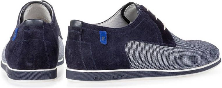 Floris van Bommel Veterschoenen blauw Suede 319407