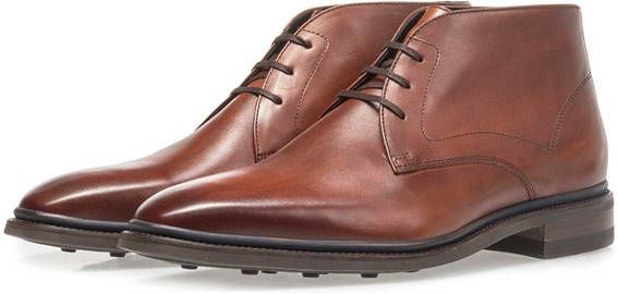 Floris van Bommel Veterschoenen cognac