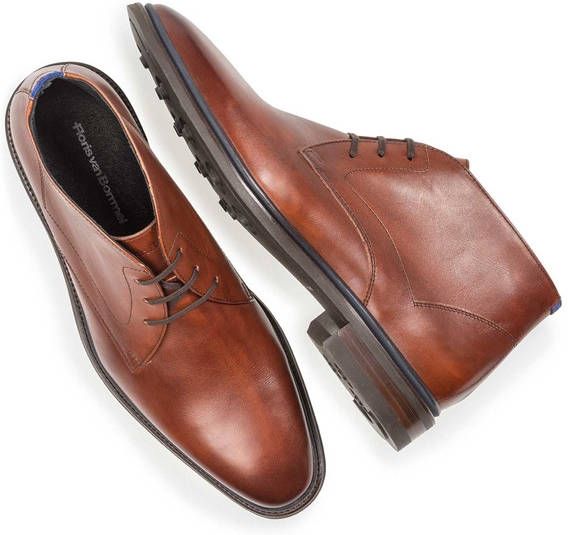 Floris van Bommel Veterschoenen cognac