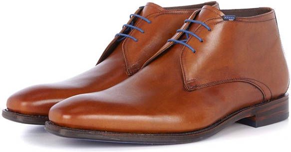 Floris van Bommel Veterschoenen cognac Leer