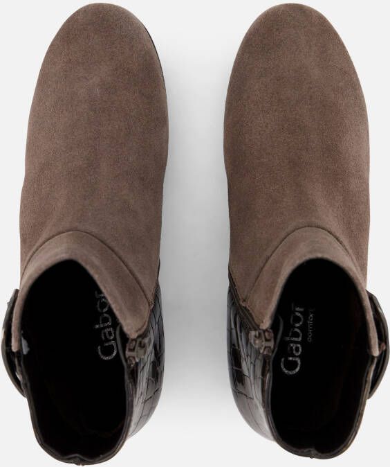 Gabor Enkellaarsjes bruin Suede