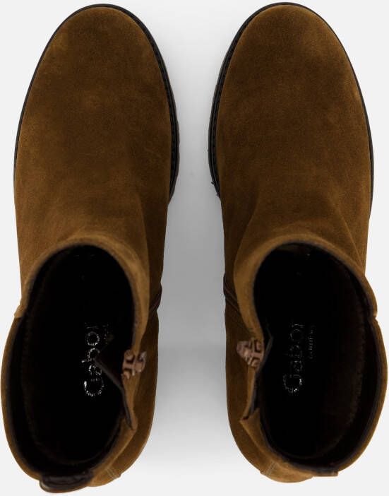 Gabor Enkellaarsjes cognac Suede