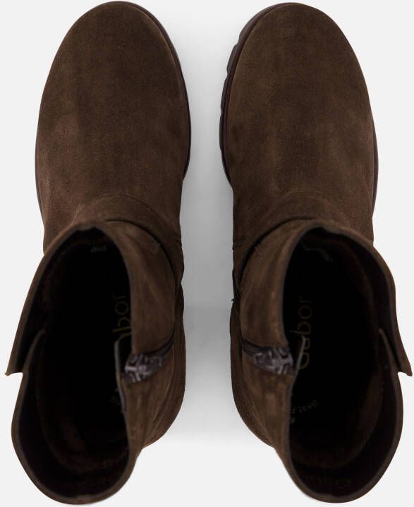 Gabor Enkellaarsjes bruin Suede