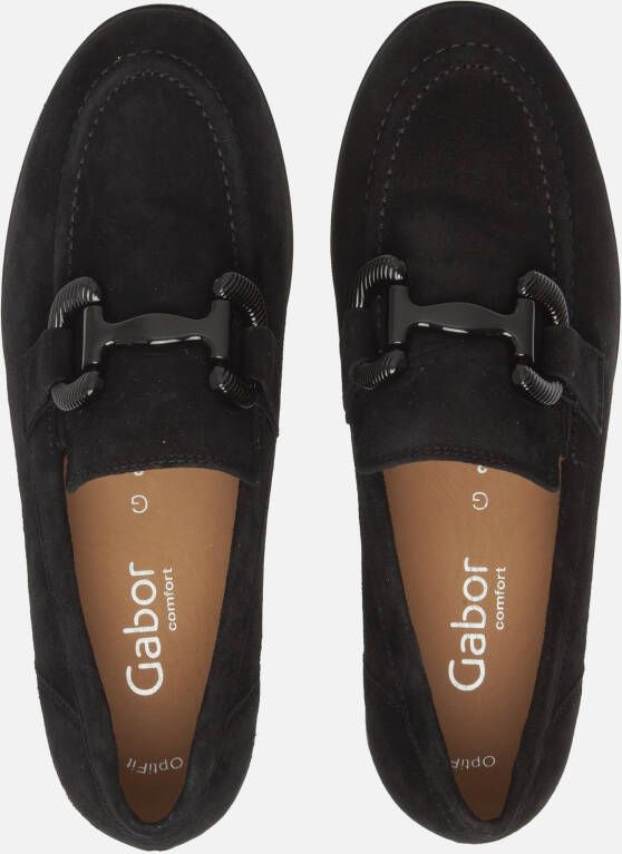 Gabor Instappers zwart Suede