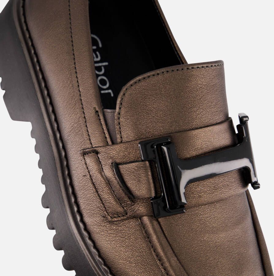 Gabor Loafers grijs Leer