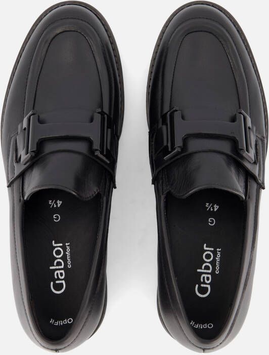 Gabor Loafers zwart Leer