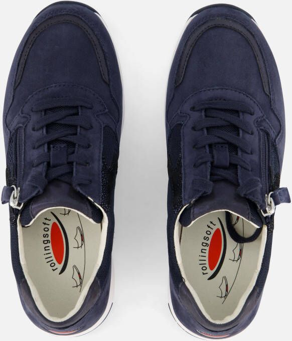 Gabor Rollingsoft Sneakers blauw Nubuck