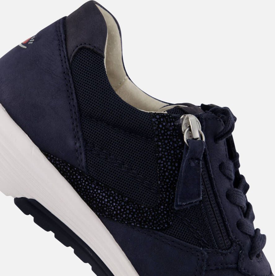 Gabor Rollingsoft Sneakers blauw Nubuck