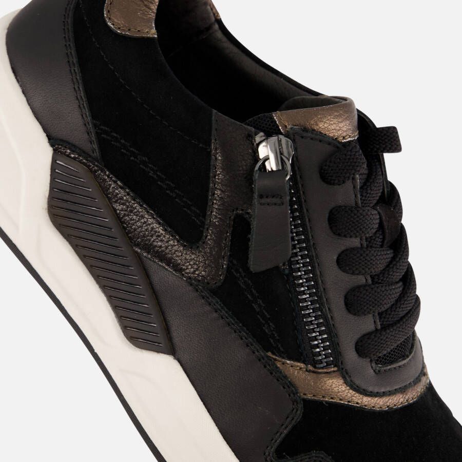 Gabor Rollingsoft sneakers zwart Suede