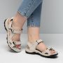 Gabor Zwarte leren sandalen met gevlochten bandjes Black Dames - Thumbnail 8