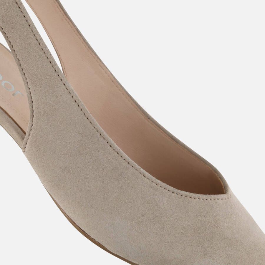 Gabor Slingback Pumps beige Suede