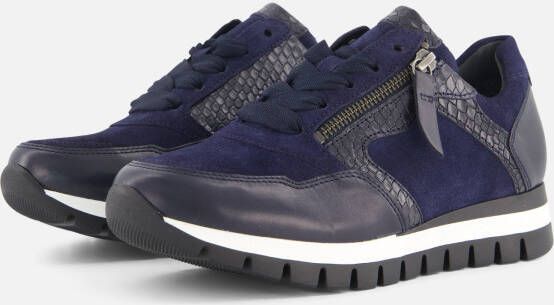 Gabor Velvet Marine Basket Schoenen Blue Dames - Foto 4