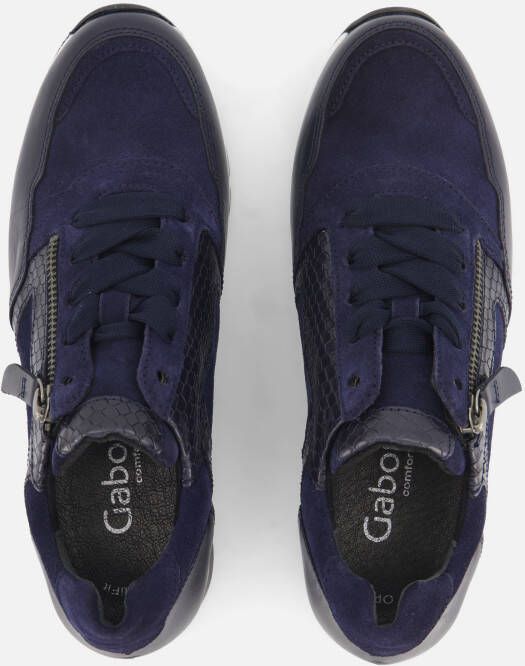 Gabor Velvet Marine Basket Schoenen Blue Dames - Foto 6