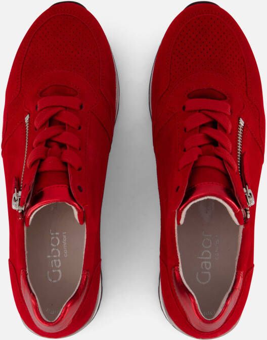 Gabor Sneakers rood Suede