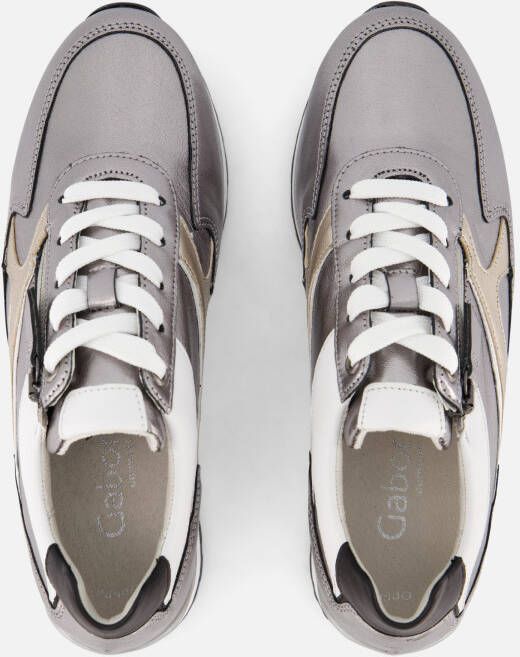 Gabor Sneakers zilver Leer