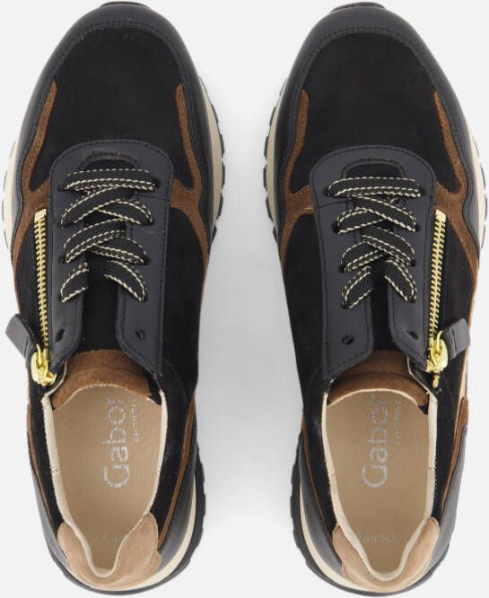 Gabor Sneakers zwart Leer