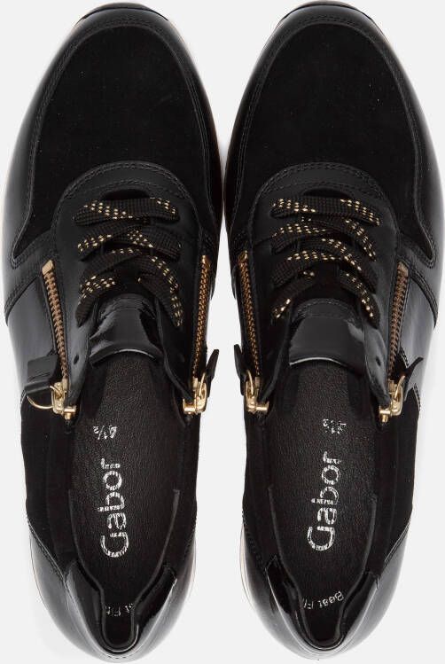 Gabor Sneakers zwart Leer