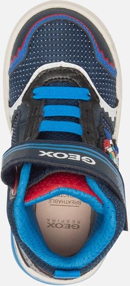 Geox J Grayjay sneakers blauw Imitatieleer