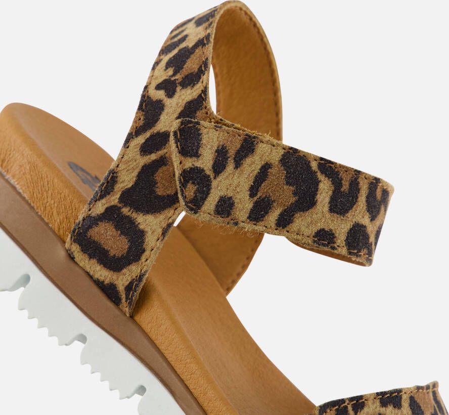 Giga Leopard Sandalen bruin Leer