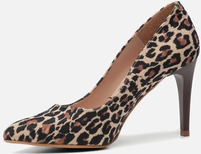 Giulia Pumps Luipaard bruin Textiel