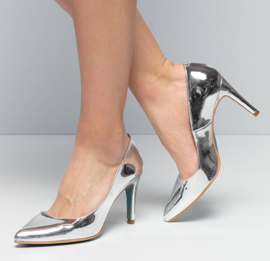 Giulia Pumps zilver Imitatieleer