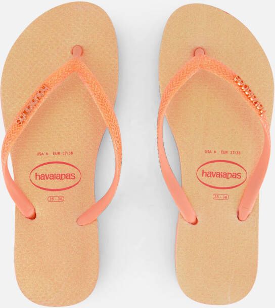 Havaianas Slim Glitter Neon Slippers roze