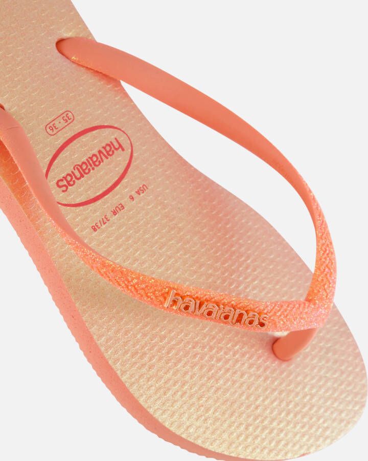 Havaianas Slim Glitter Neon Slippers roze