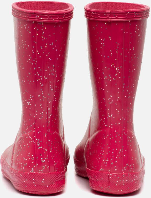 Hunter Glitter Regenlaarzen roze Rubber