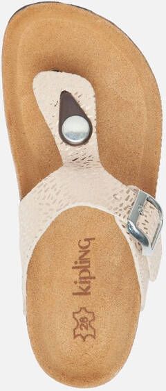 Kipling Pepita slippers goud