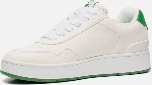 Lacoste Ace Clip Sneakers Wit Leer