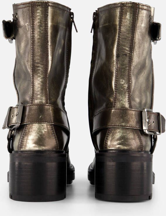 Lazamani Vintage Biker boots zilver Leer