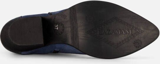 Lazamani Cowboylaarzen blauw Suede