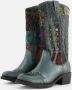 Lazamani Handgemaakte Westerse Stijl Lange Laars Multicolor Dames - Thumbnail 2