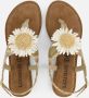 Lazamani Sandalen Flower beige Leer Dames - Thumbnail 5