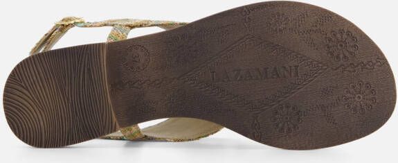 Lazamani Sandalen Flower beige Leer