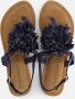 Lazamani Sandalen Flower zwart Leer Dames - Thumbnail 6