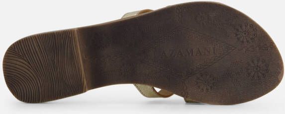 Lazamani Slippers goud Leer