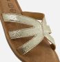 Lazamani Metallic Gouden Leren Slippers Yellow Dames - Thumbnail 8