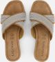 Lazamani Lexi Leren Dames Slippers Silver - Thumbnail 3