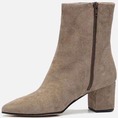 Linea Zeta Enkellaarsjes taupe Suede 182608