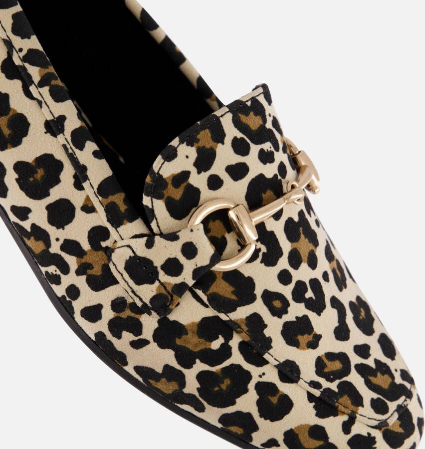 marco tozzi Leopard Instappers beige Textiel