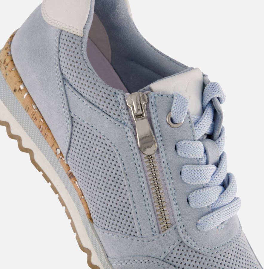 marco tozzi Perfo Sneakers blauw Textiel