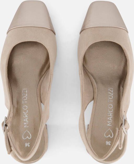 marco tozzi Slingback beige Textiel