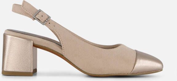 marco tozzi Slingback beige Textiel