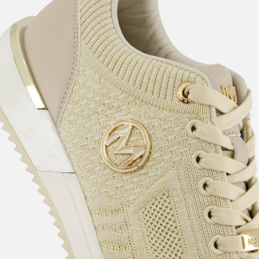 Mexx Gitte Glitter Sneakers beige Textiel