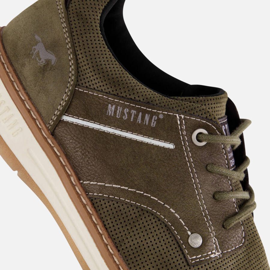 mustang Sneakers groen Suede