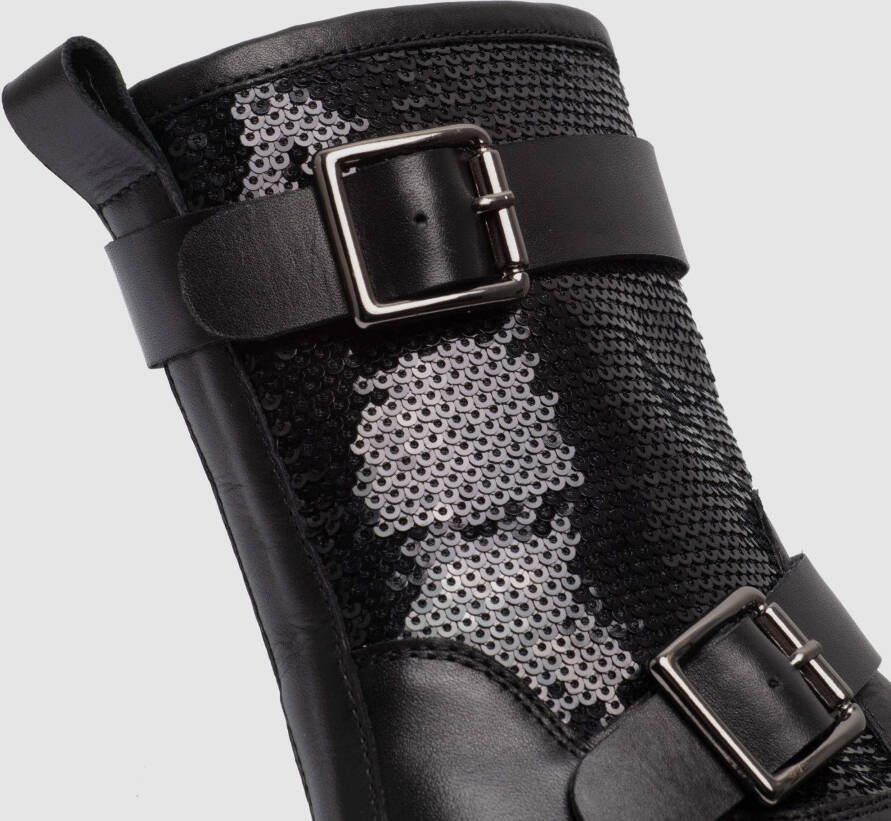 Muyters Biker boots zwart Leer